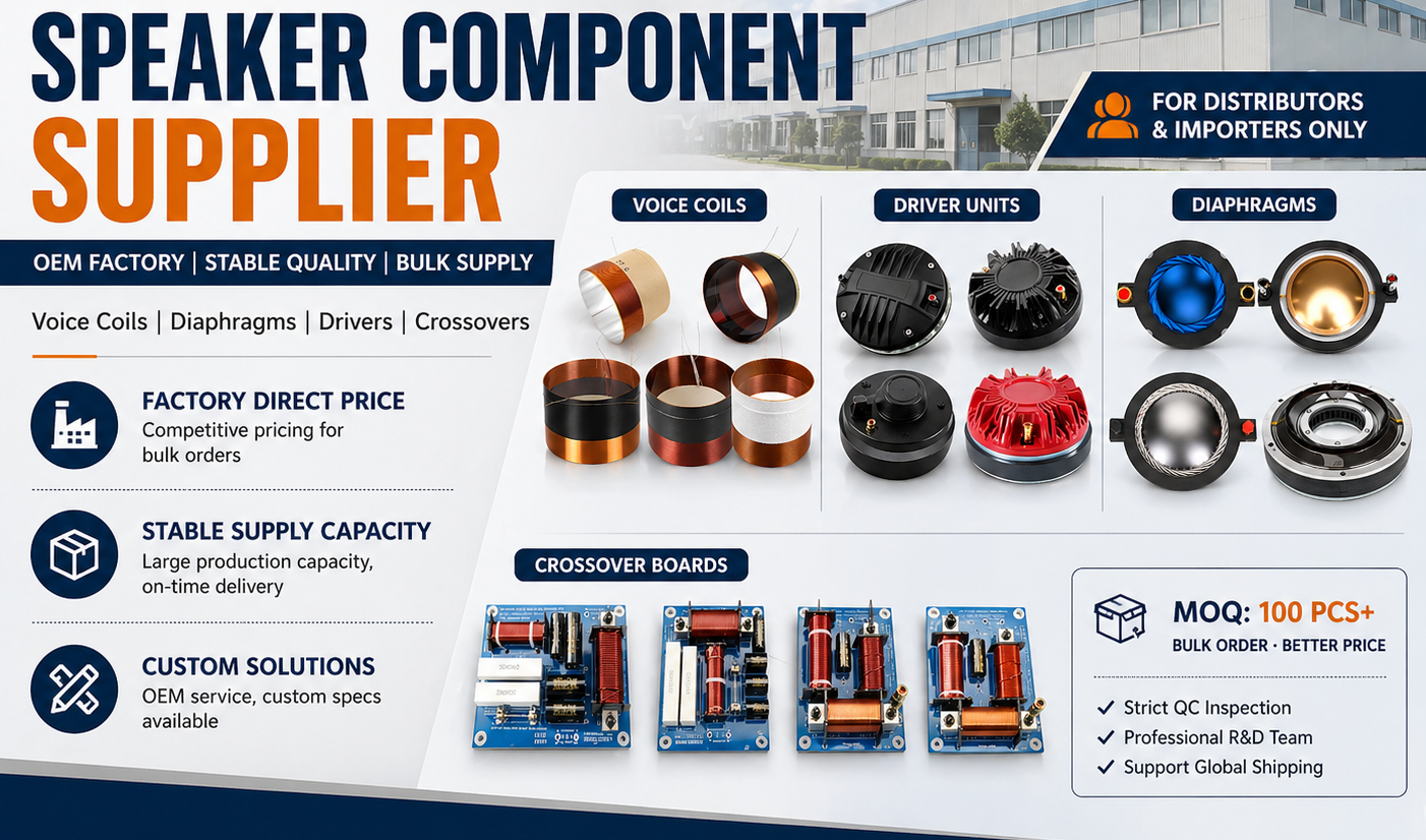 OEM Speaker Components - Voice Coils, Diaphragms, Crossovers, Drivers